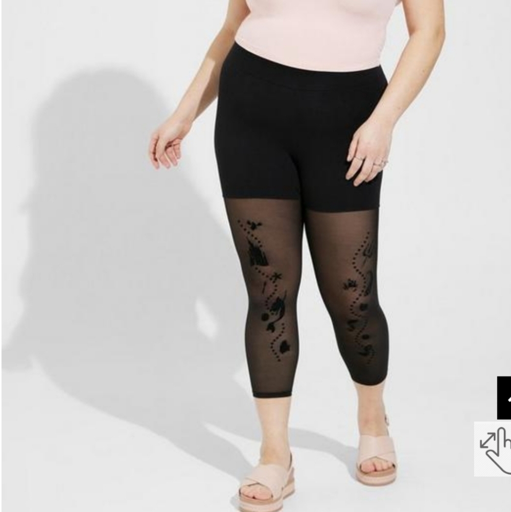 🆕️🧜‍♀️LITTLE MERMAID 25 INCH CROPPED MESH LEGGINGS🧜‍♀️